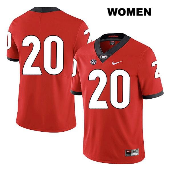 Georgia Bulldogs Women's J.R. Reed #20 NCAA No Name Legend Authentic Red Nike Stitched College Football Jersey ROP2856VP